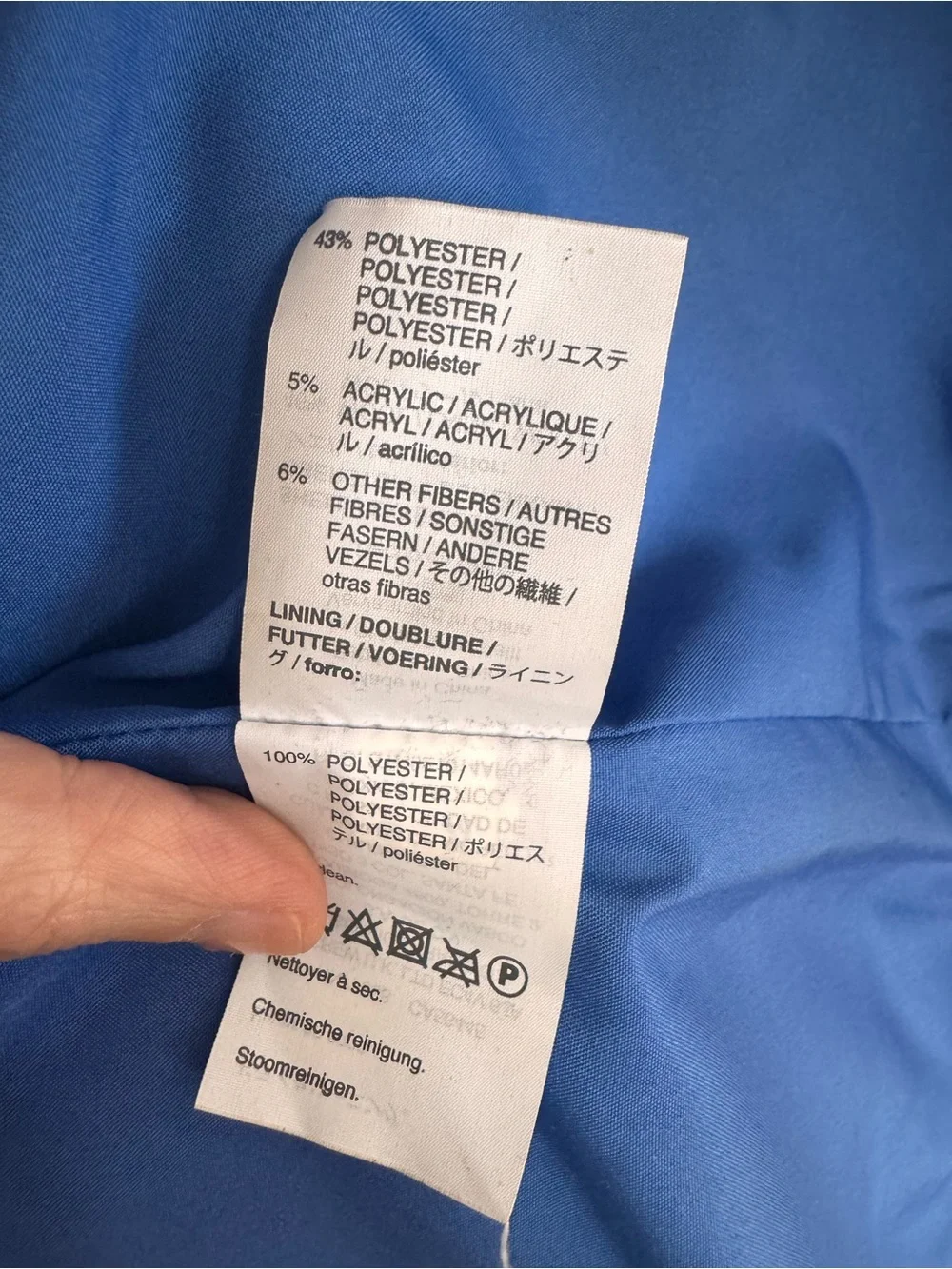 J Crew Mercantile Royal Blue Wool Blend Coat - Picture 10 of 12